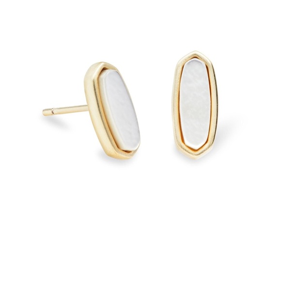 Kendra Scott Jewelry - Kendra Scott Mae Stud Earrings Gold Mother Of Pearl NWT
